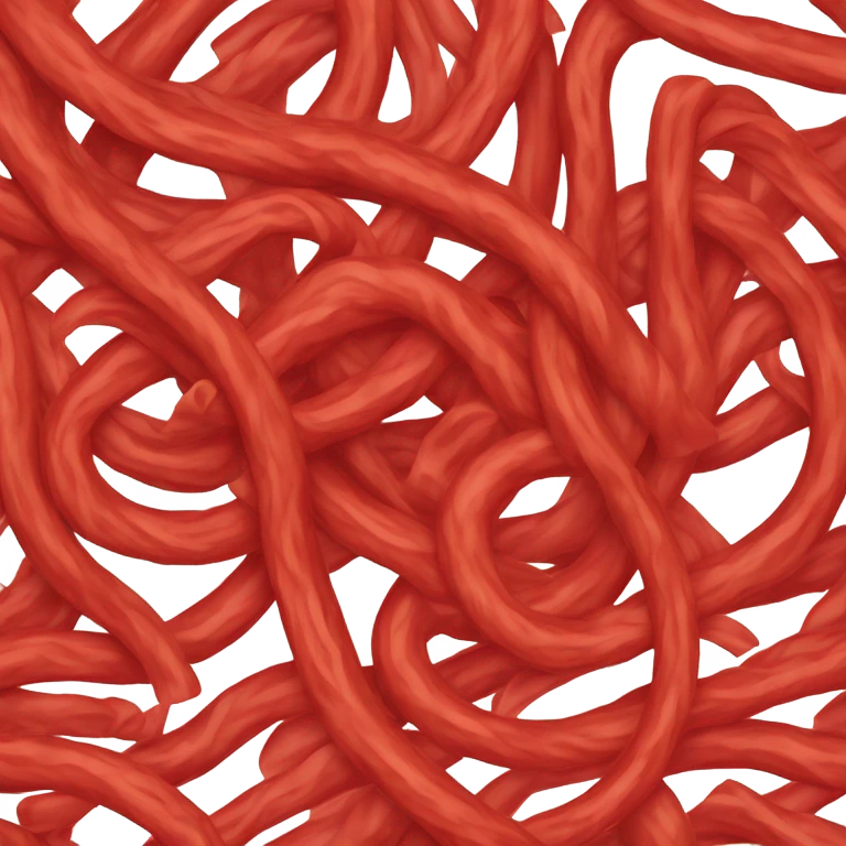 one big red noodle emoji