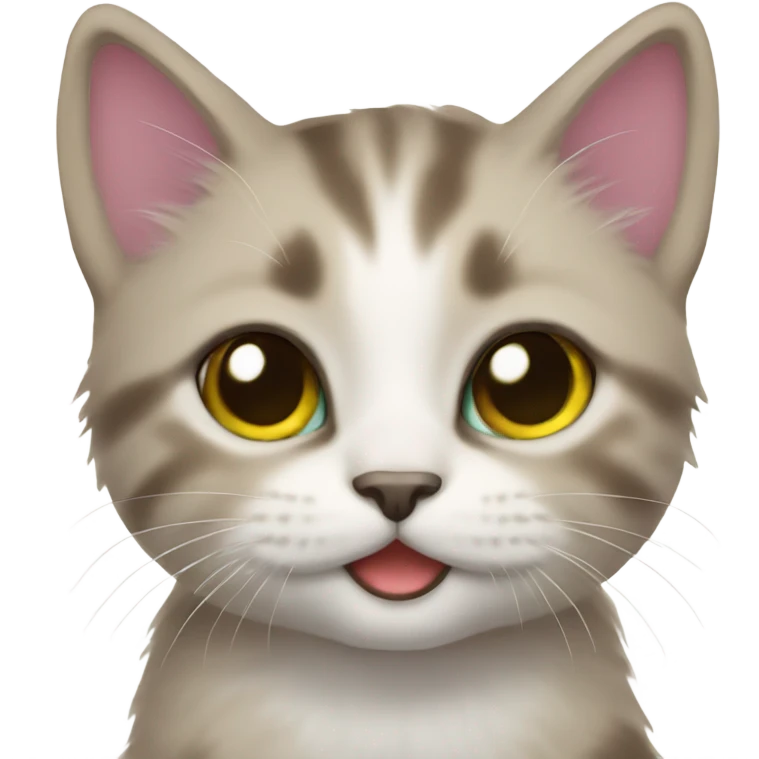 Kitten rainbow emoji
