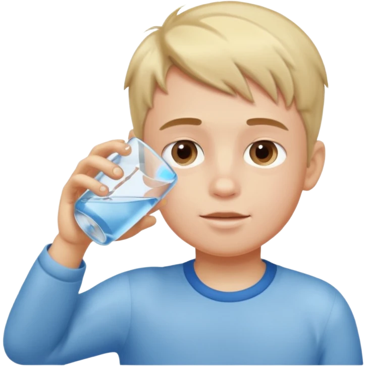 boy drinking water emoji