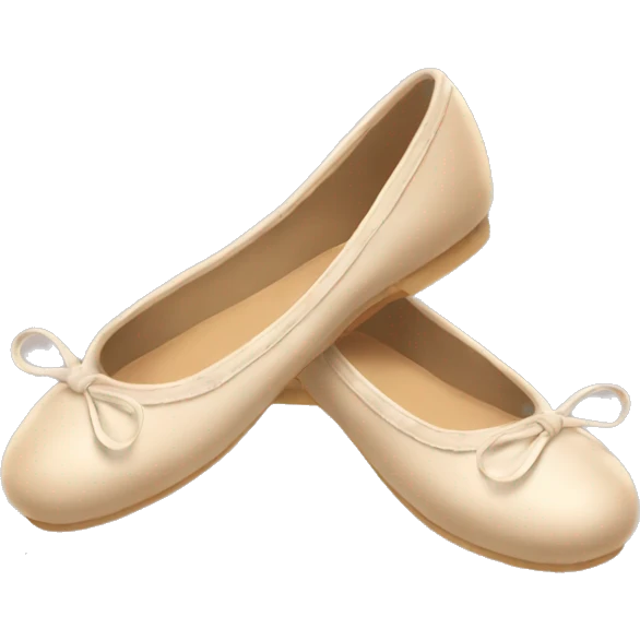 Beige aesthetic Ballerina shoes  emoji