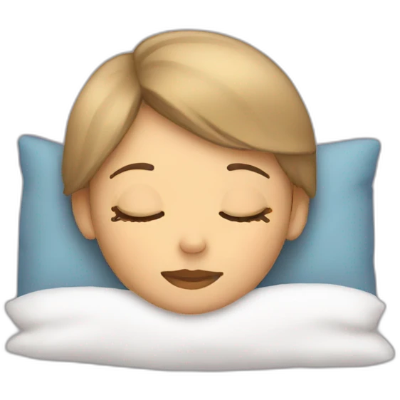 girl Sleeping in bed, short hair  emoji