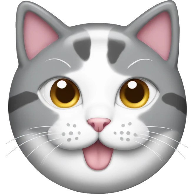 grey-white cat donut emoji