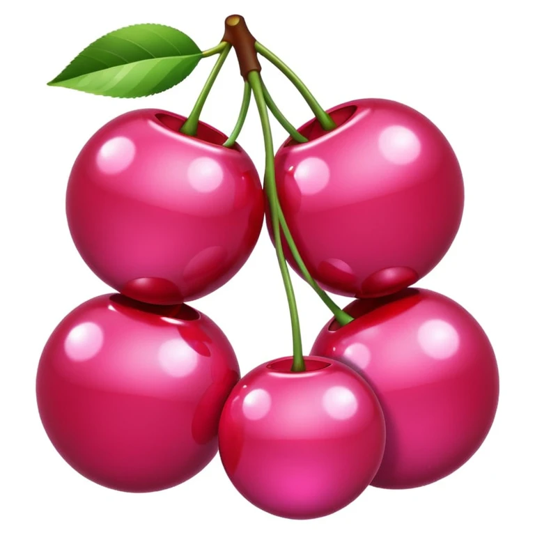 Cherries, but the cherries are pink discoballs instead emoji