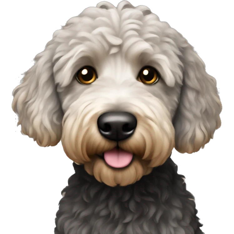 Black golden doodle  emoji