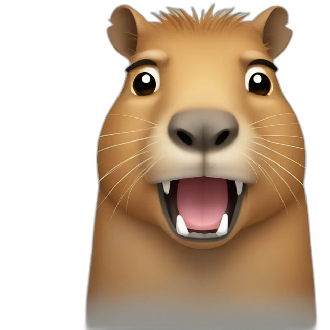 capybara face with anger emoji