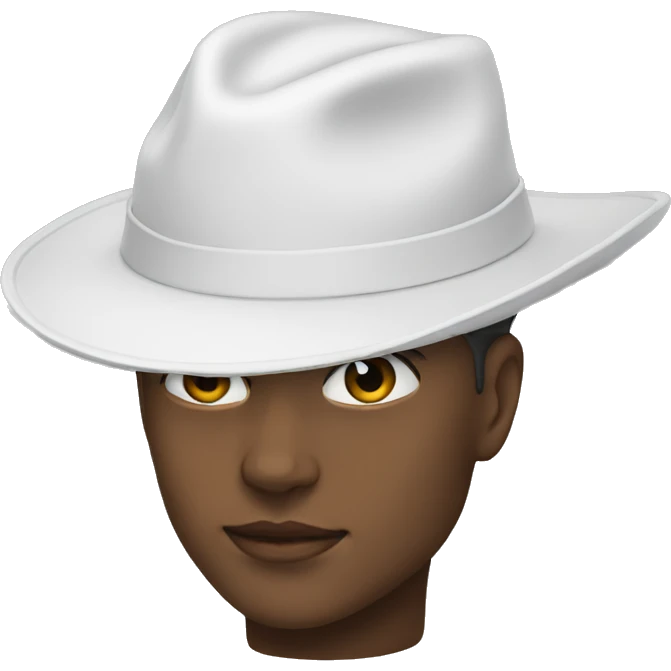white hat only different angles emoji