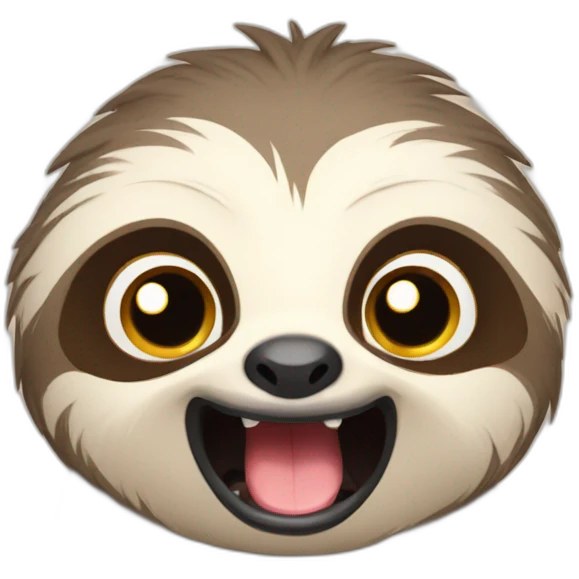 mad cute sloth emoji