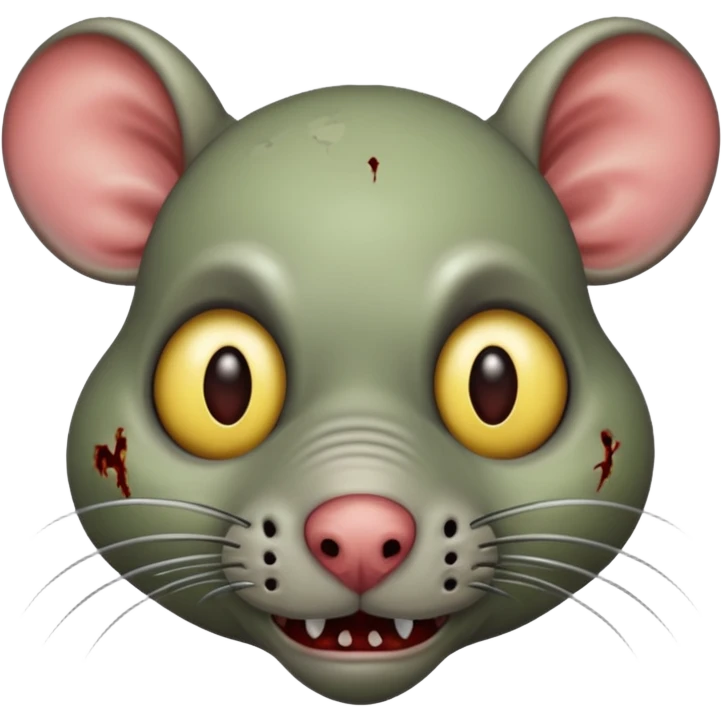 Zombie rat face emoji