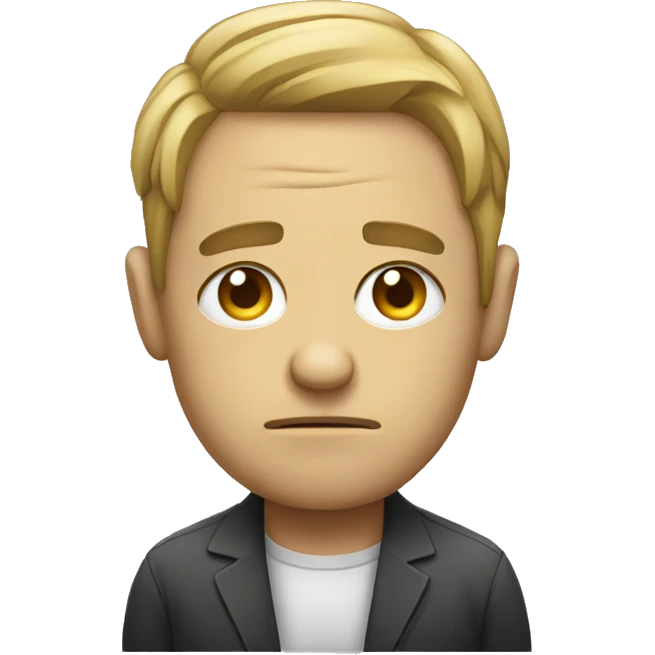 Sad typing emoji