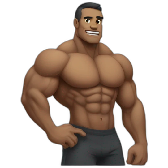 Bodybuilder komodo emoji