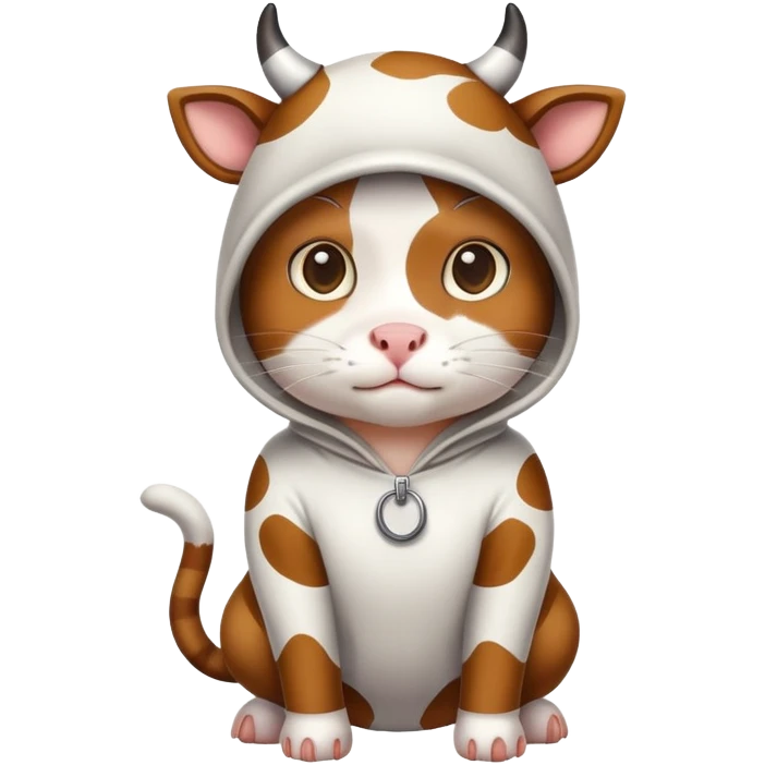 Cow on cat emoji
