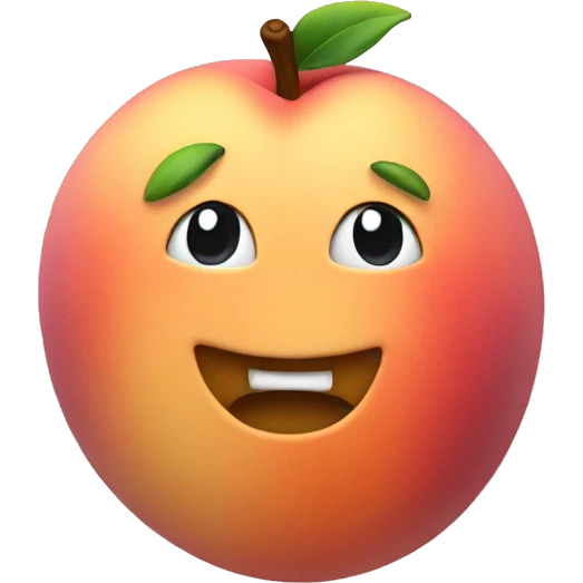 3D peach  emoji