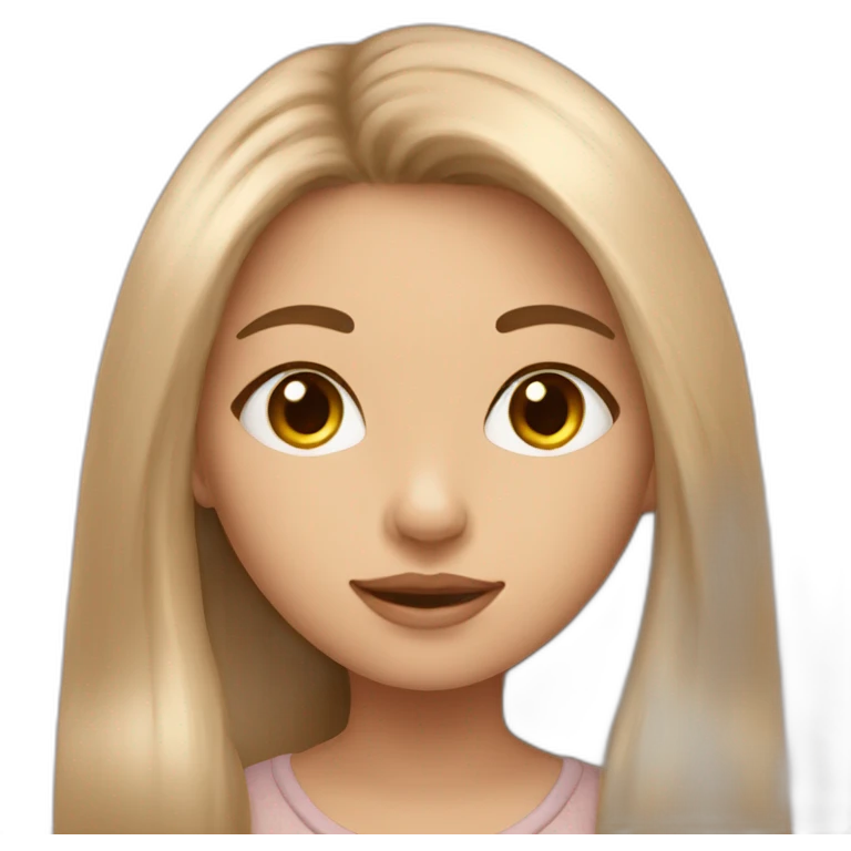 Girl-with-long-hair-and-cat-angora-beige emoji