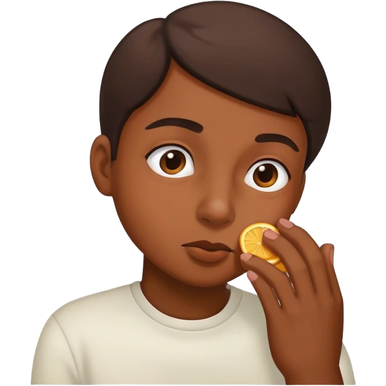 A nose smelling emoji