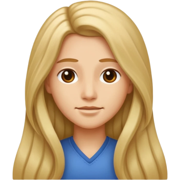 Long let down hair emoji