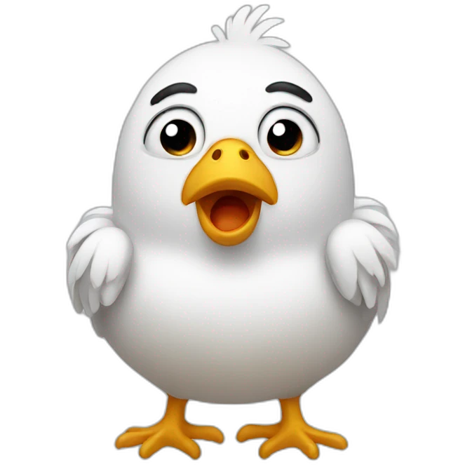 Crying chicken emoji