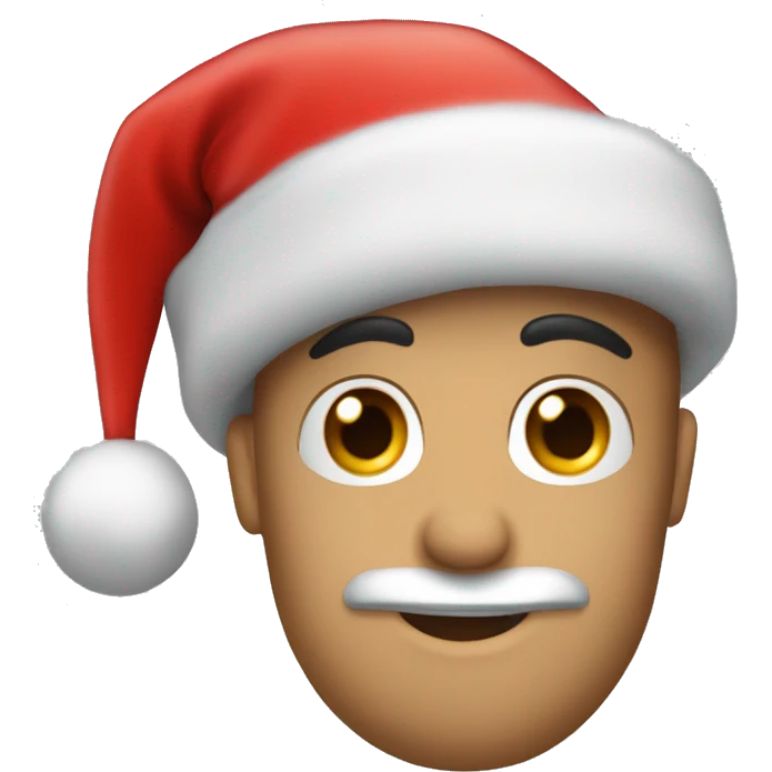 Corazón con gorro de navidad emoji