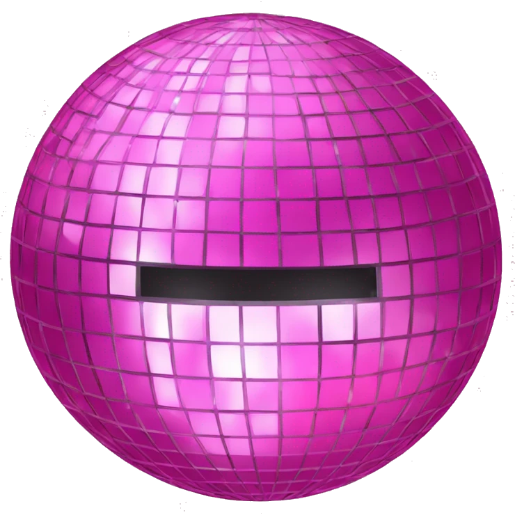 Pink sparkly disco ball emoji