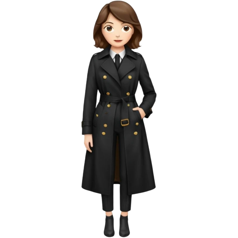 Dalgalı saçlı, hafif perçemli; kehribar gözlü, küçük kalkık burunlu ve dolgun dudaklı. Oval yüzlü, çıkık elmacık kemikli. Omuzları geniş, beli ince, kalçası dolgun. Old money tarzında, siyah trençkot ve kumaş pantolon seven, dikkat çekici bir kadın. emoji