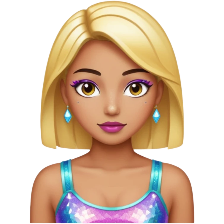 top corto ropa brillante emoji