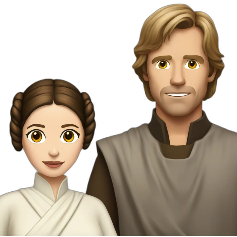 luke skywalker meets princess leia emoji