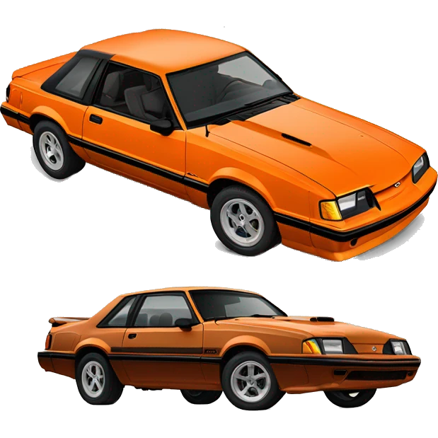 1989 foxbody mustang orange emoji