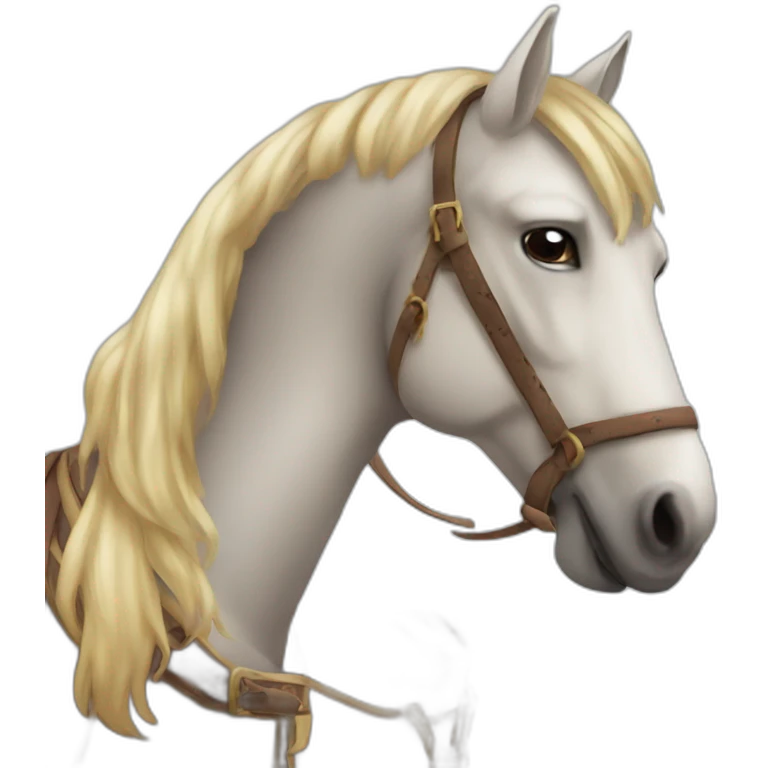 Caballo sorprendido enojado emoji