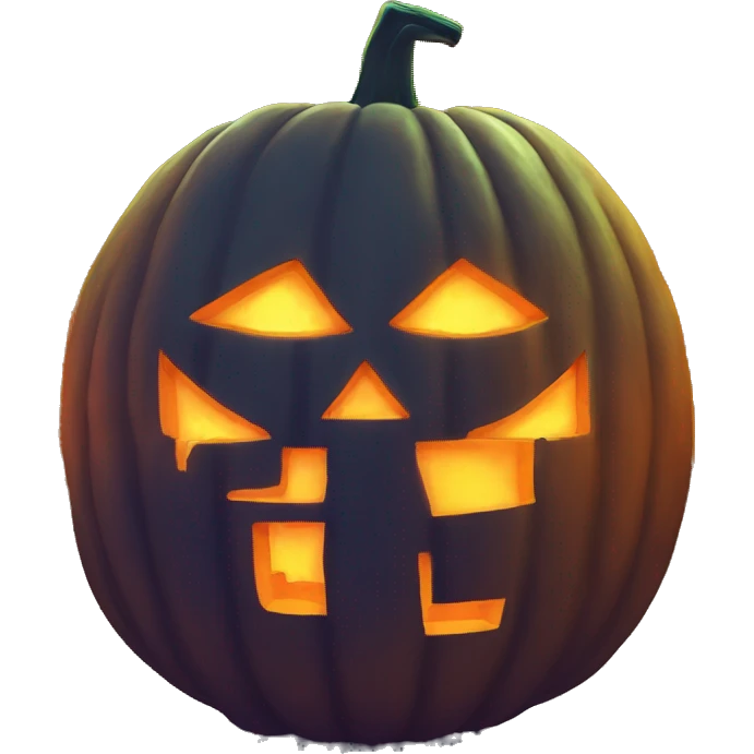 Cool glowing Jack-o-lantern emoji