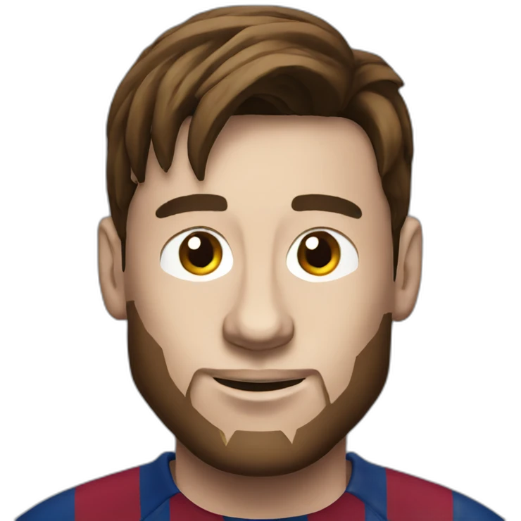 messi with barcelona jersey emoji