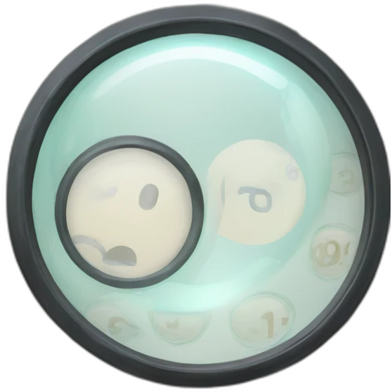 Magnifying Glass over Numbers or Letters emoji