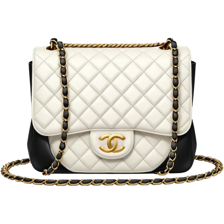 chanel white heart bag emoji