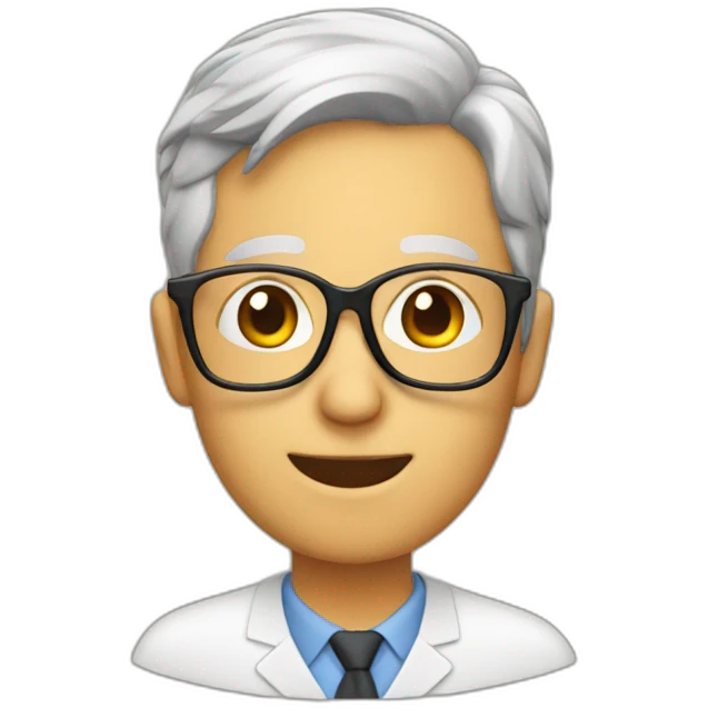 Teacher with glasses teaching English  emoji