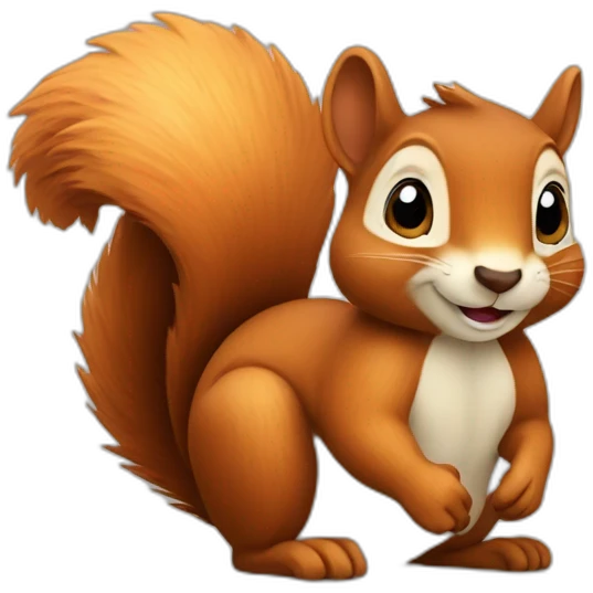 A squirrel with a like button emoji