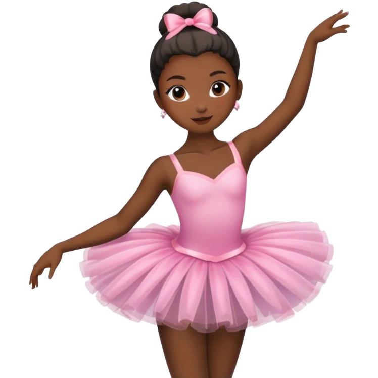 Black skin ballerina emoji