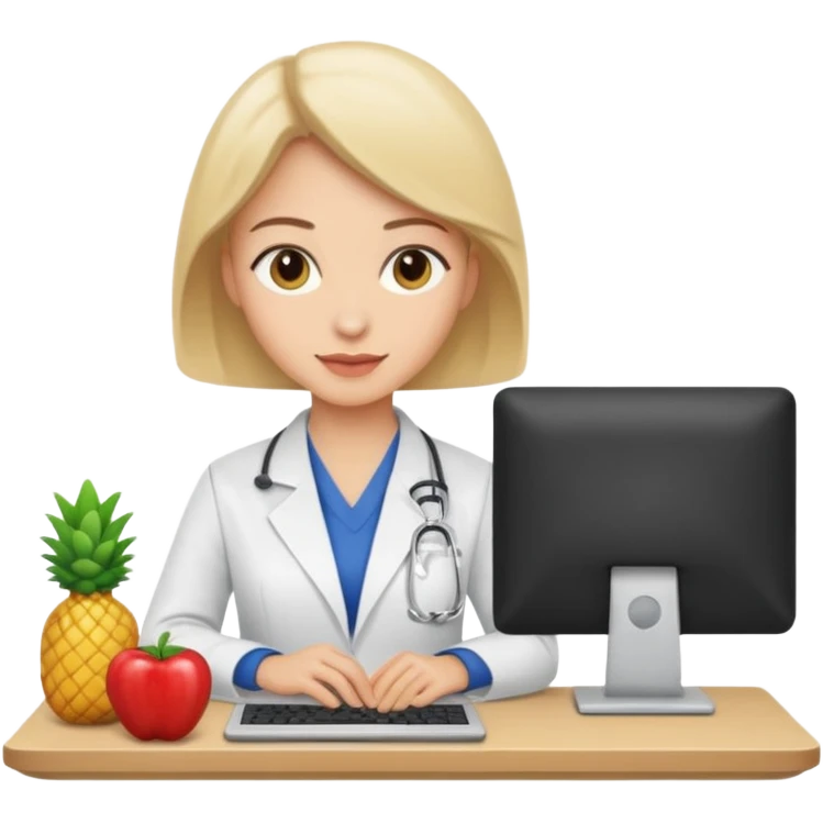 nutricionist with a computer emoji