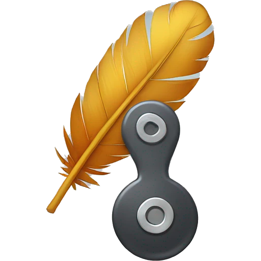 Feather with a weight  emoji