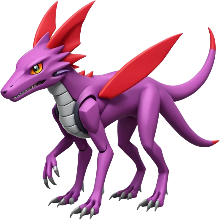 Heliolisk-Sergal-Cyclizar-Genesect-Pokémon, full body emoji