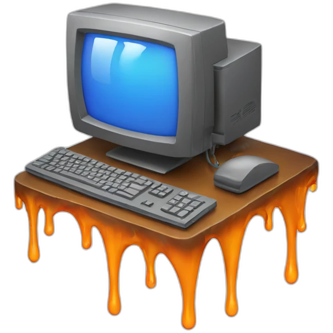 computer melting emoji