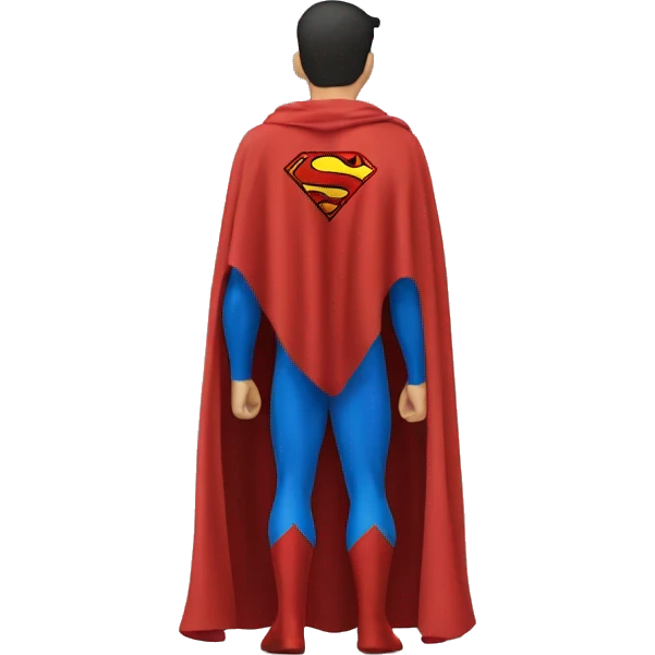 Superman cape alone from behind emoji