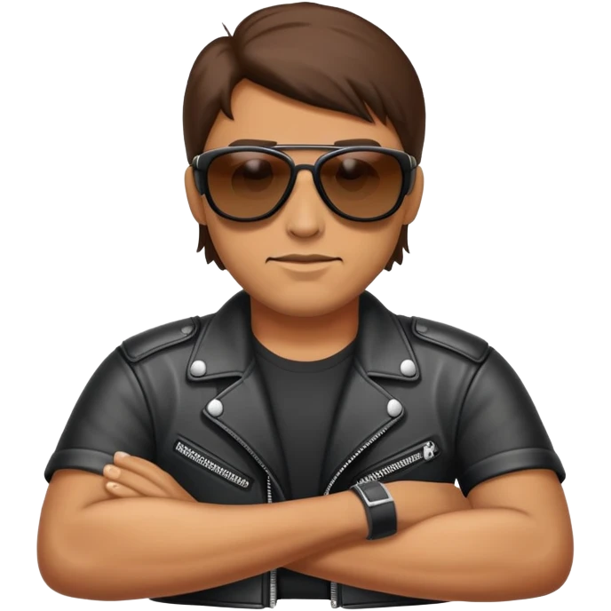 Biker with sunglasses emoji