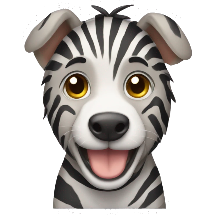 Zebra as a dog emoji