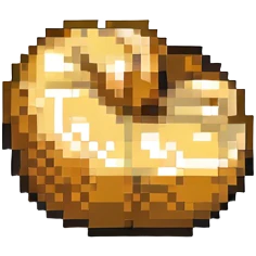 pixel art peanut in 8-bit style emoji