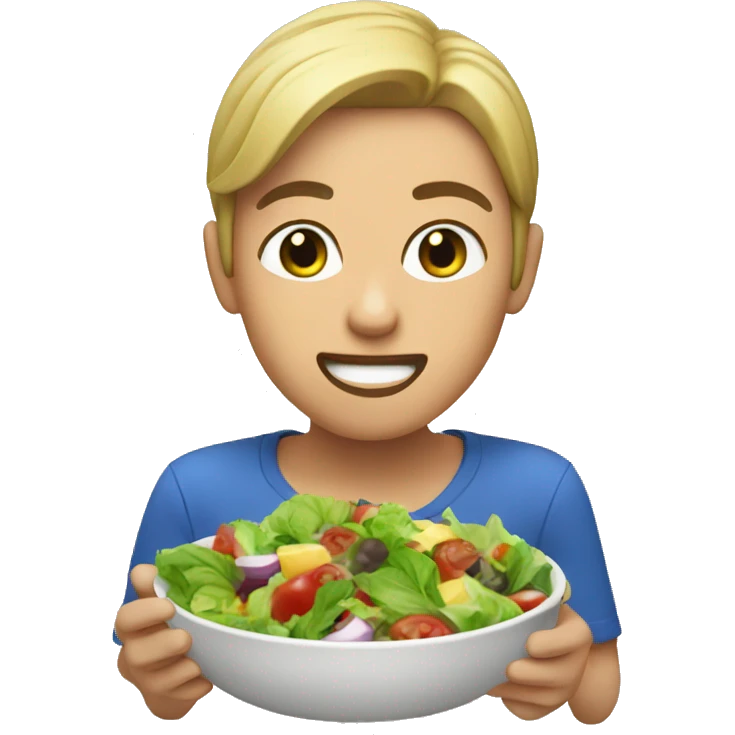 Me eating salad emoji