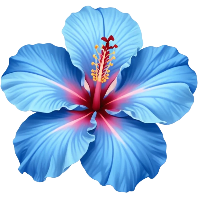 hibiscus flower blue emoji