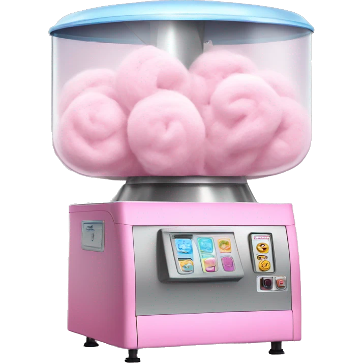 Realistic pic cotton candy machine emoji