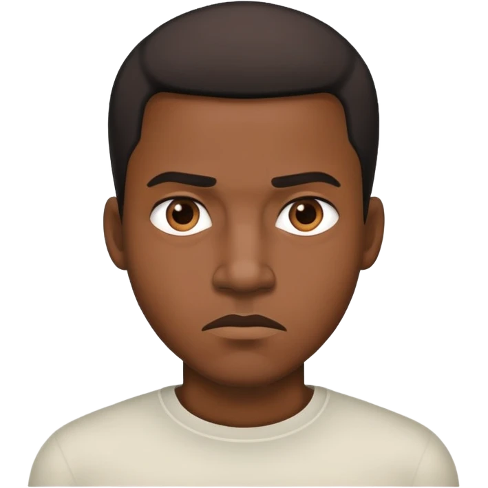 Black man looking suspicious  emoji