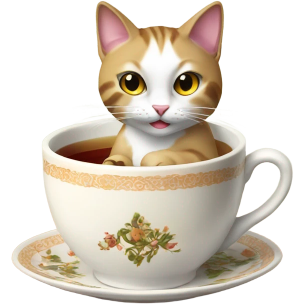Turkish cat drink tea emoji