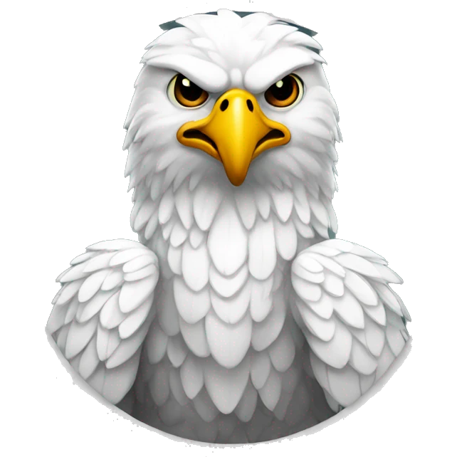 white hawk mascot emoji