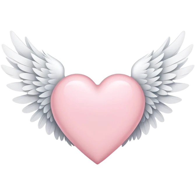 Light pink heart with wings emoji