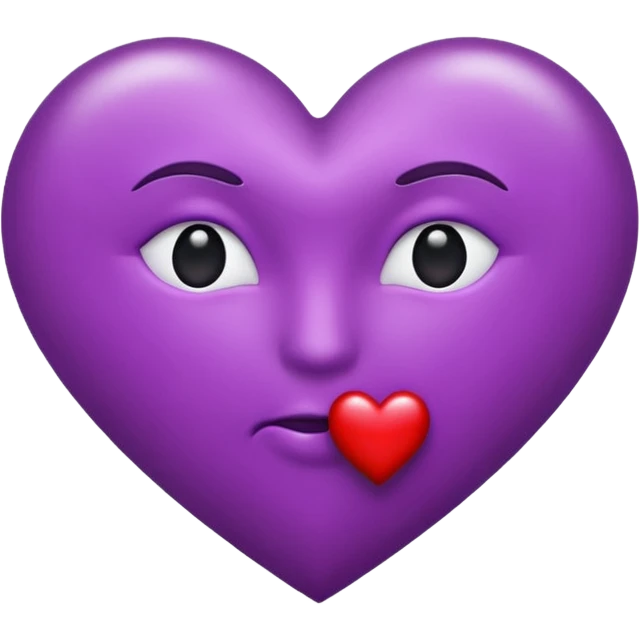 Kiss emoji Purple Heart  emoji
